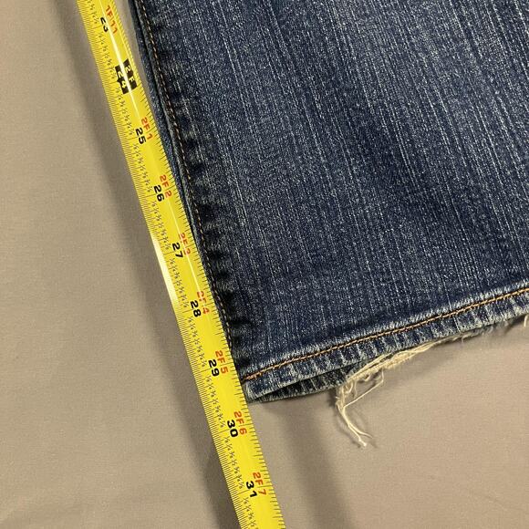 Old Navy The Dreamer Jeans Womens 14 Blue Bootcut Stretch Distressed Denim Pants - Picture 8 of 16